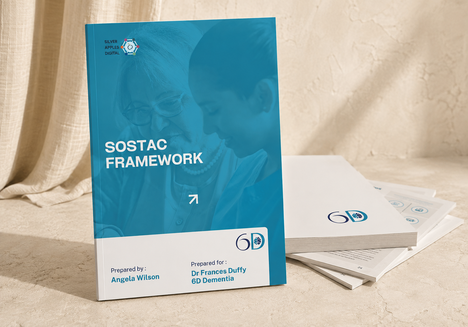 SOSTAC marketing strategy framework document prepared by Angela Wilson of Silver Apples Digital for Dr Frances Duffy at 6D Dementia.